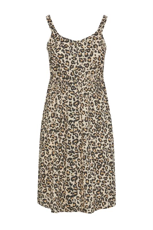 LIMITED COLLECTION Curve Beige Brown Leopard Print Button Front Strappy Sundress_X.jpg