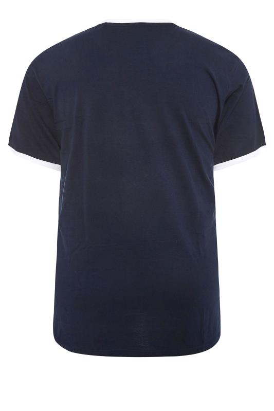 BadRhino Big & Tall Navy Blue Stripe T-Shirt 3