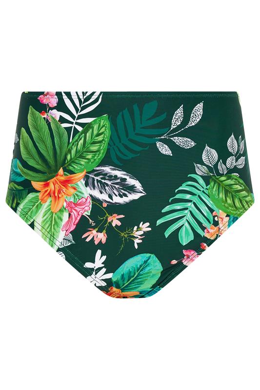M&Co Green Tropical Print High Waisted Bikini Briefs  6