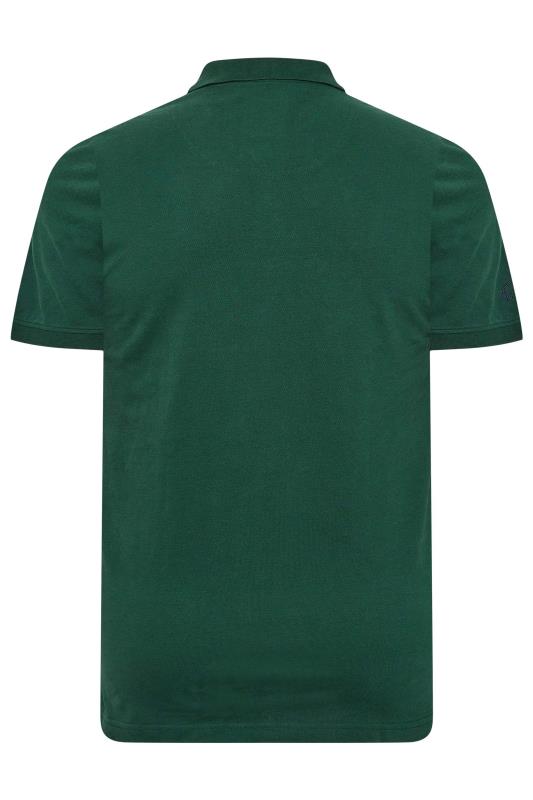 RAGING BULL Big & Tall Forest Green Cut & Sew Crest Polo Shirt | BadRhino 4