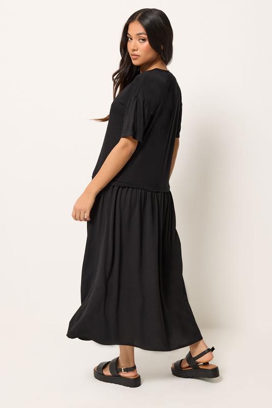 PixieGirl Petite Women's Black Drop Waist Maxi Dress | PixieGirl 2