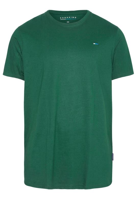 BadRhino Big & Tall Forest Green Plain T-Shirt 3
