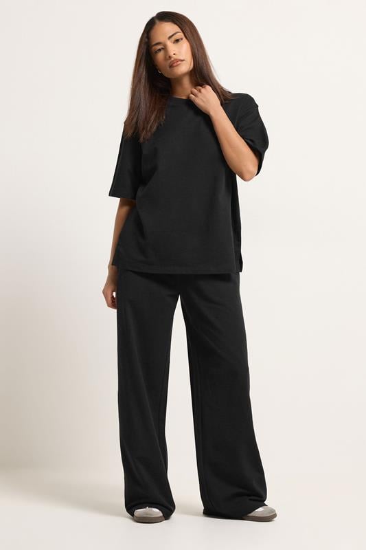  PixieGirl Petite zwarte joggers met wijde pijpen