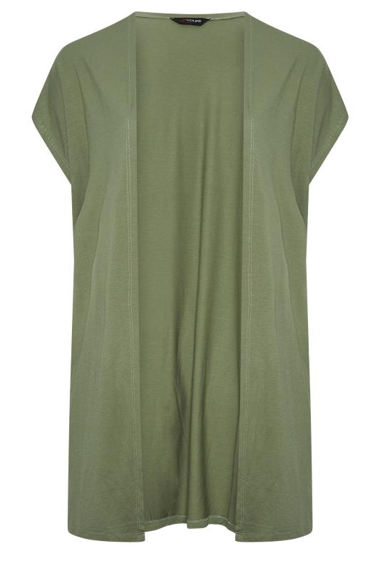 YOURS Plus Size Green Short Sleeve Cardigan | Yours Clothing 5