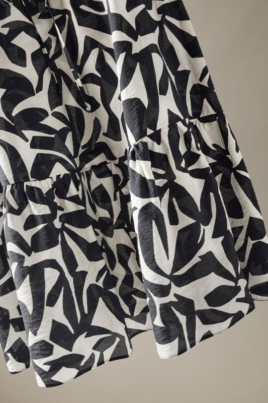 EVANS Plus Size Black Abstract Print Midi Shirt Dress | Evans  11