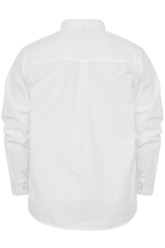 BadRhino Big & Tall White Cotton Poplin Long Sleeve Shirt 2