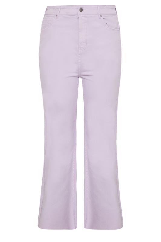 Plus Size Lilac Purple Stretch Wide Leg Jeans | Yours Clothing 3