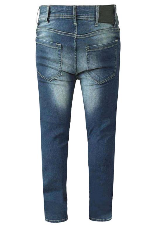 D555 Blue Tapered Stretch Jeans | BadRhino 5