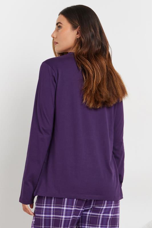 LTS Tall Purple Cotton Pyjama Top | Long Tall Sally 8