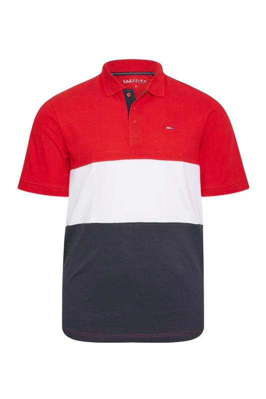 BadRhino Big & Tall Red Cut & Sew Polo Shirt 3