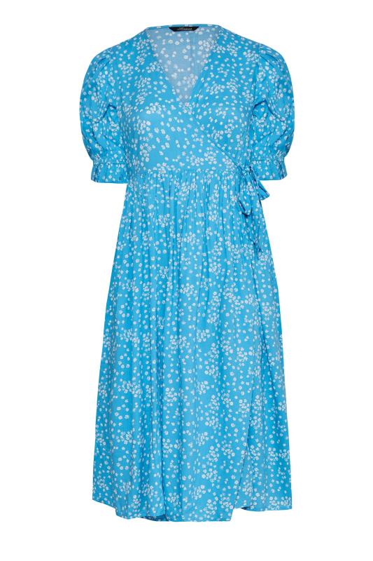 LIMITED COLLECTION Curve Blue Ditsy Wrap Dress 5