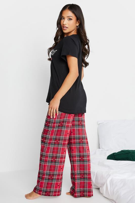 Petite Black & Red 'Perfect Night' Check Print Pyjama Set | PixieGirl 4