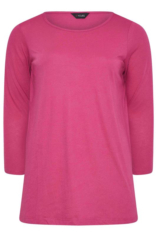 3 PACK Plus Size Black & Pink Long Sleeve T-Shirts | Yours Clothing 10