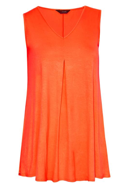 Plus Size Orange Swing Vest Top | Yours Clothing 5