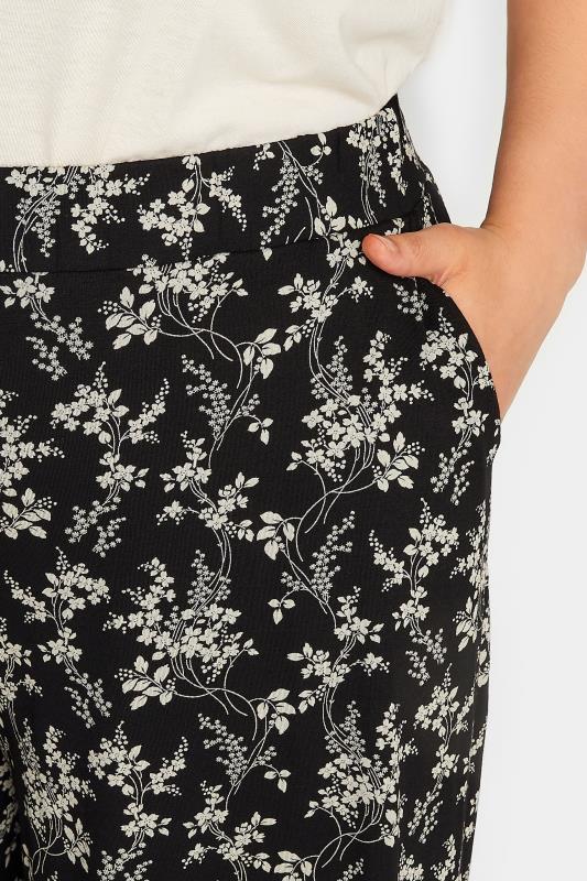 YOURS Curve Blue Mixed Floral Print Culotte | Yours Clothing 3
