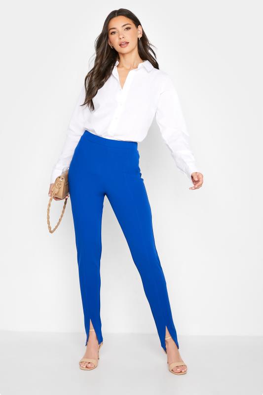 LTS Tall Cobalt Blue Split Front Slim Trousers 2