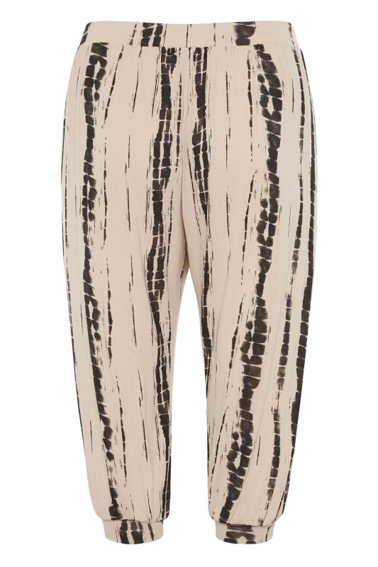 Linear Tie Dye Cropped Jersey Joggers 