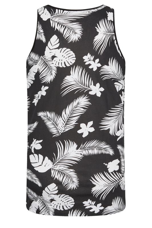 BadRhino Big & Tall Black Tropical Print Vest | BadRhino 4