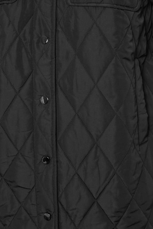 YOURS Plus Size Black Longline Quilted Jacket | Yours Clothing 6