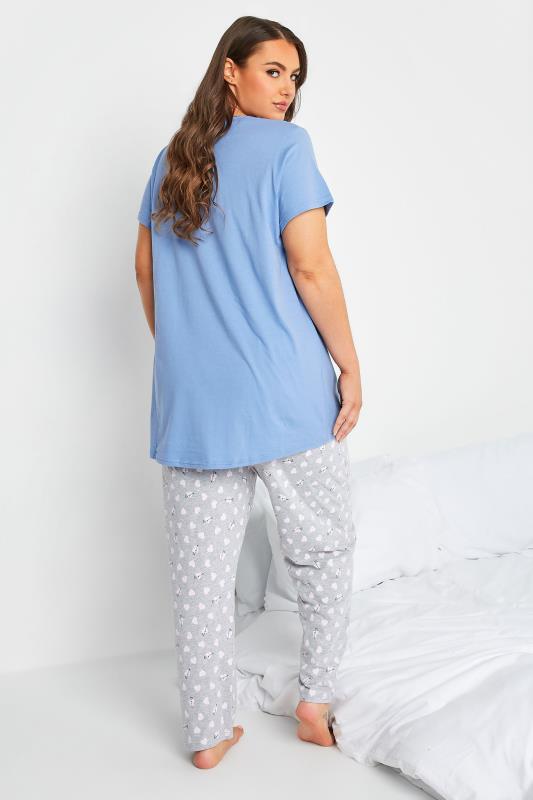 DISNEY Plus Size Blue Eeyore Sweet Dreams Pyjama Set | Yours Clothing 3