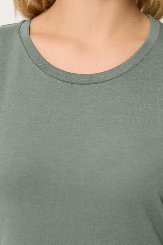 YOURS Plus Size Sage Green Core T-Shirt | Yours Clothing 4