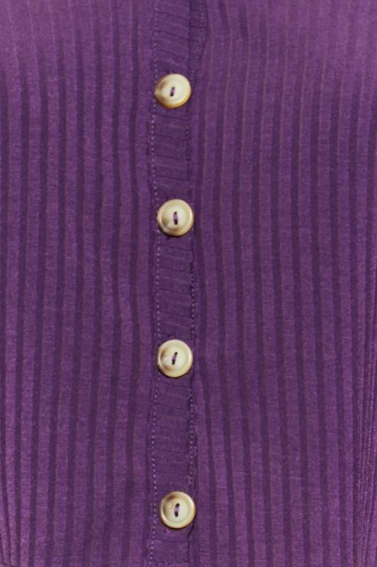 LIMITED COLLECTION Plus Size Purple Cropped Cardigan | Yours Clothing 5