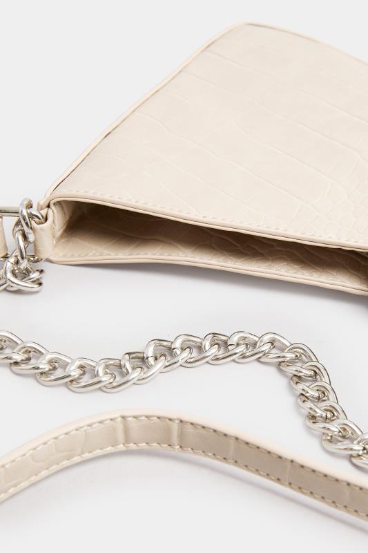 Stone Brown Chain Detail Shoulder Bag 6