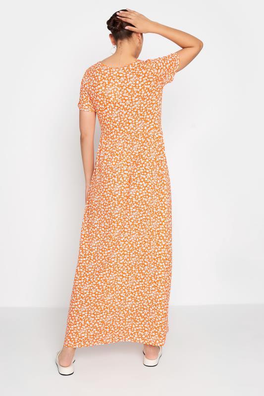 LTS Tall Women's Orange Ditsy Print Maxi Dress | Long Tall Sally  2