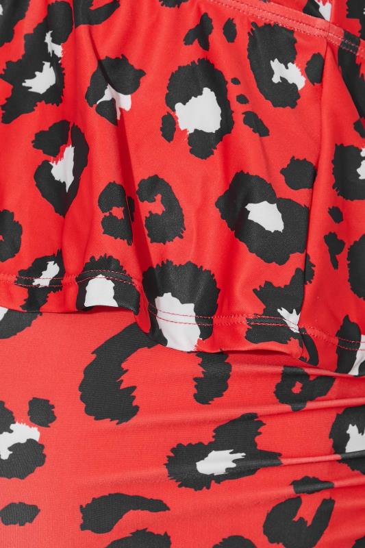 LTS Tall Women's Maternity Red Leopard Print Tankini Set | Long Tall Sally  4