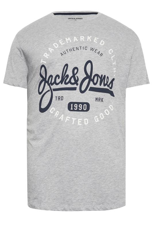 JACK & JONES Big & Tall 3 PACK Yellow & Blue Logo T-Shirts | BadRhino 7