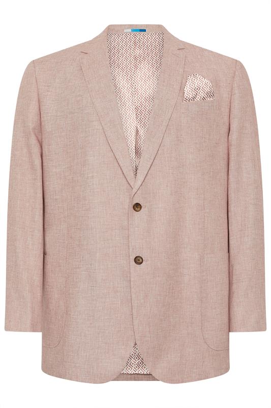 BadRhino Tailoring Big & Tall Rust Orange Linen Blazer | BadRhino 6