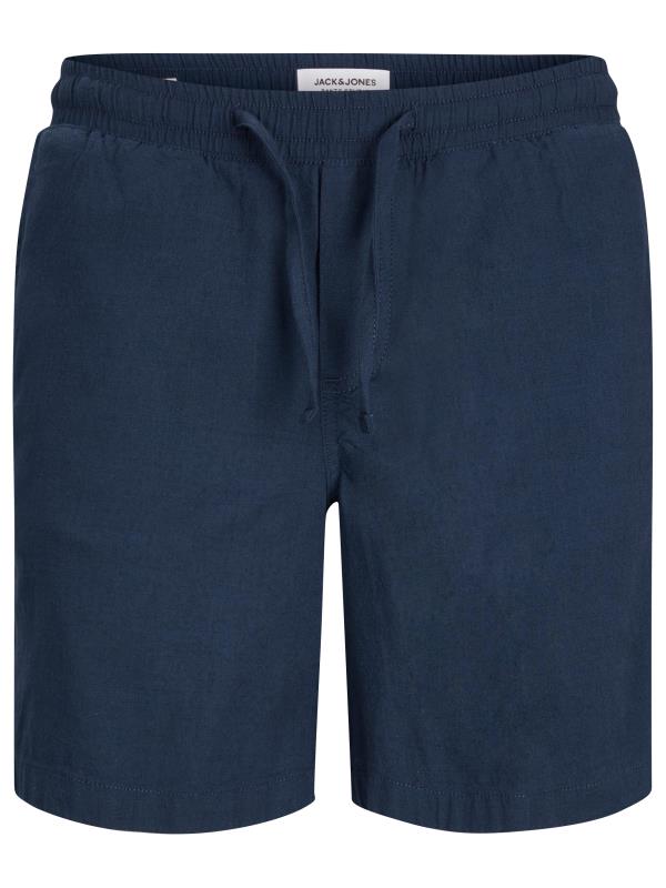 JACK & JONES Big & Tall Navy Blue Linen Blend Shorts | BadRhino 1