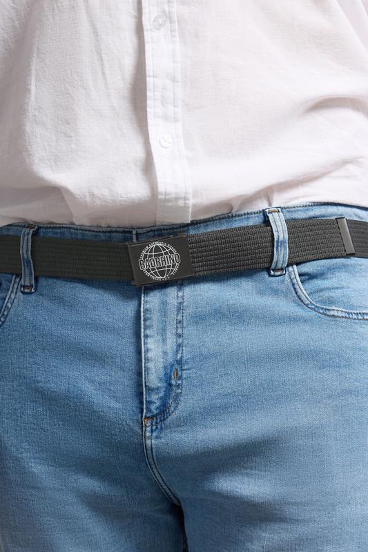BadRhino Big & Tall Black Ribbed Webbing Belt | BadRhino 1