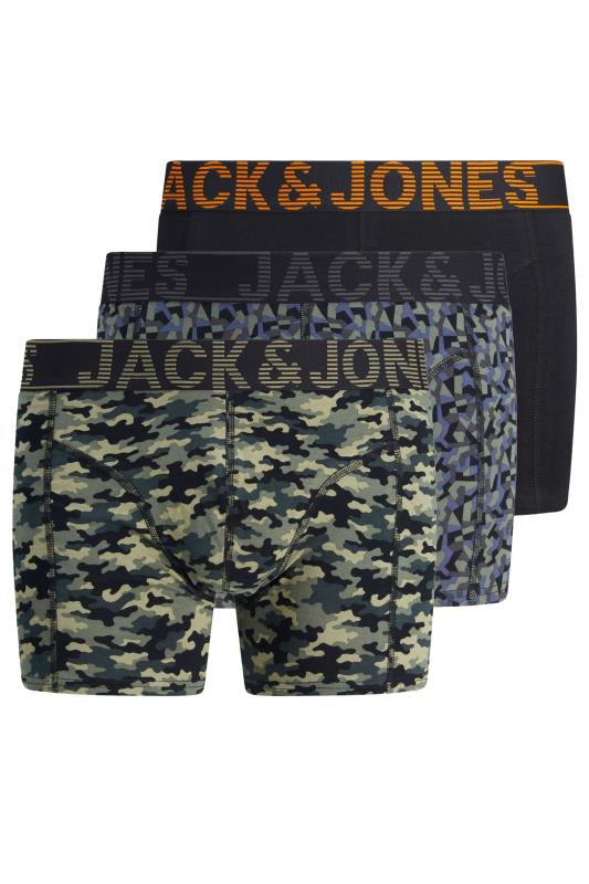 JACK & JONES Big & Tall Black 'Danny' 3 Pack Trunks | BadRhino 4