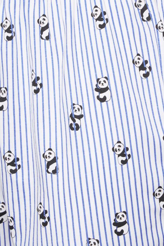 YOURS Curve Plus Size Dark Blue Panda Print Pyjama Set | Yours Clothing  4