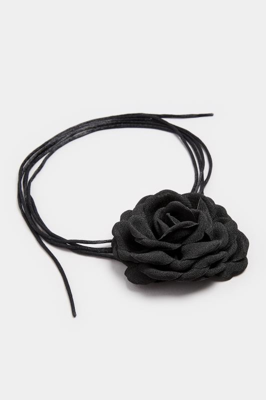 Black Flower Corsage Necklace 3