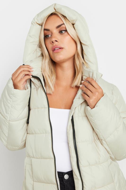 YOURS Curve Ivory White Sporty Puffer Coat | Yours Clothing 5