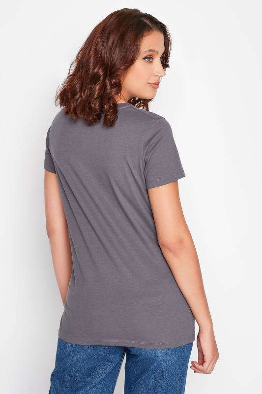 LTS Tall Grey 'Amour' Slogan T-Shirt 3