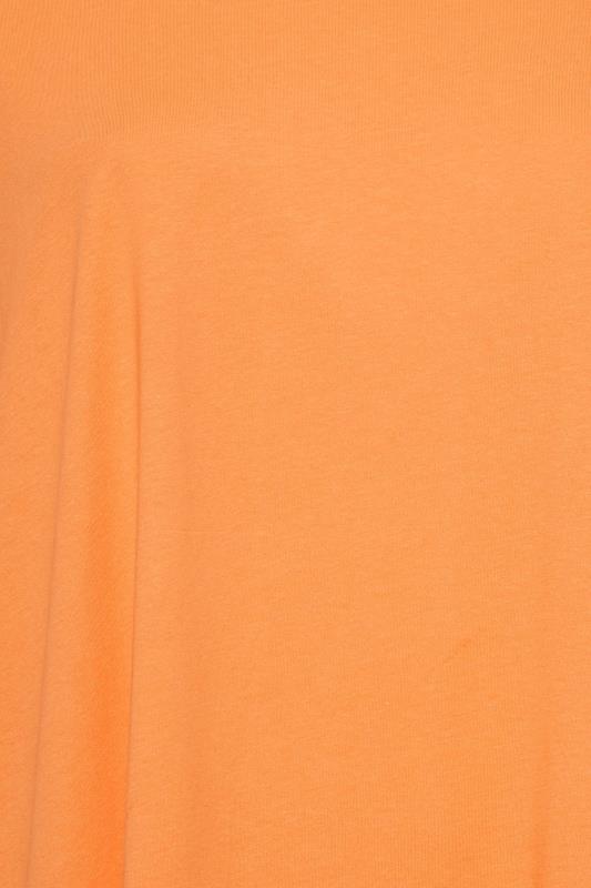 Plus Size Light Orange Oversized Boxy T-Shirt | Yours Clothing 5