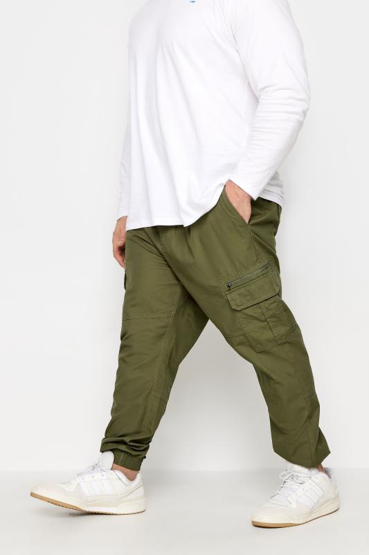 BadRhino Big & Tall Khaki Green Ripstop Cargo Trousers | BadRhino 2