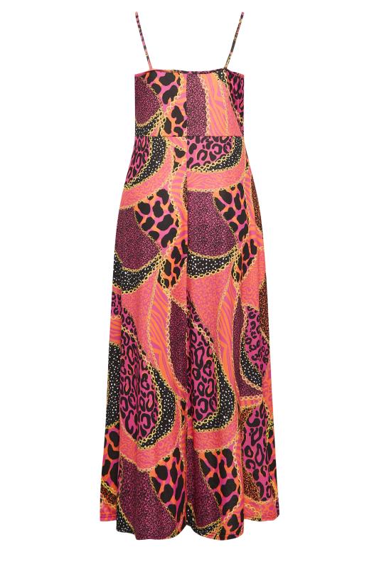 LIMITED COLLECTION Curve Orange Animal Chain Print Cami Maxi Dress | Yours Clothing 8
