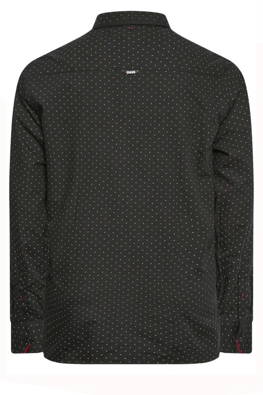 D555 Big & Tall Black Dot Print Shirt | BadRhino  2