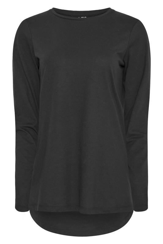 LTS Tall Women's Black Dipped Hem T-Shirt | Long Tall Sally 3