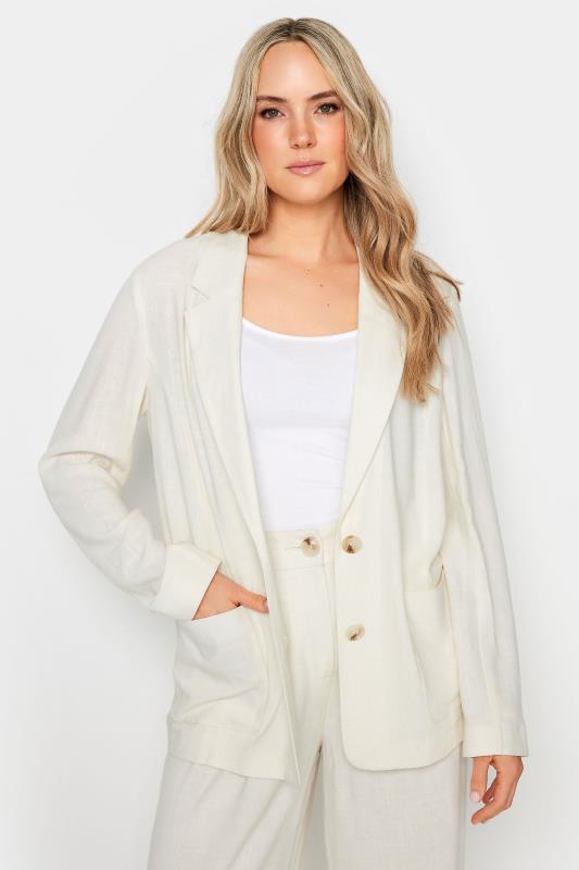LTS Tall Women's White Linen Blazer | Long Tall Sally 2