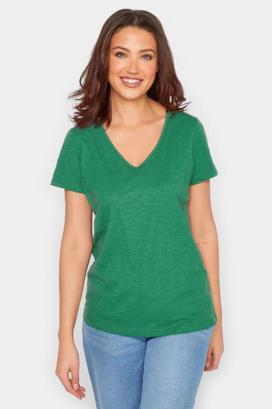 LTS Tall 2 PACK Green & Black V-Neck T-Shirts | Long Tall Sally  2