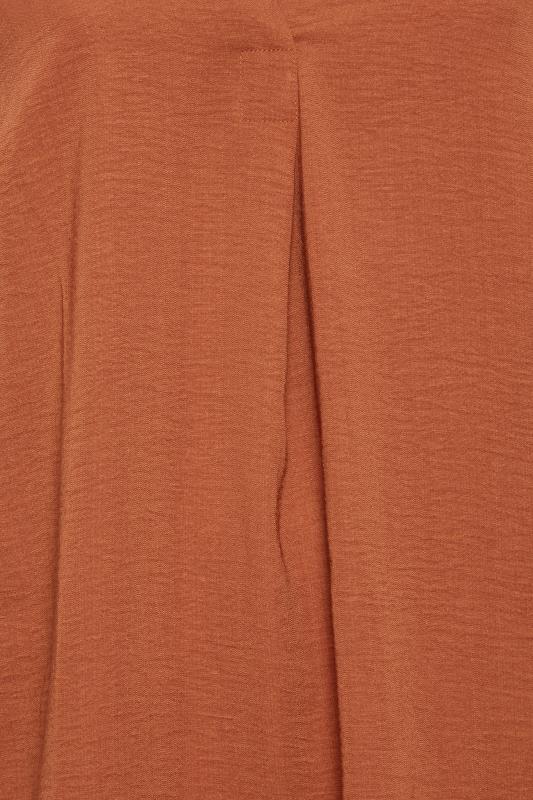 YOURS Curve Plus Size Rust Orange Textured Tunic Shirt | Yours Clothing  5
