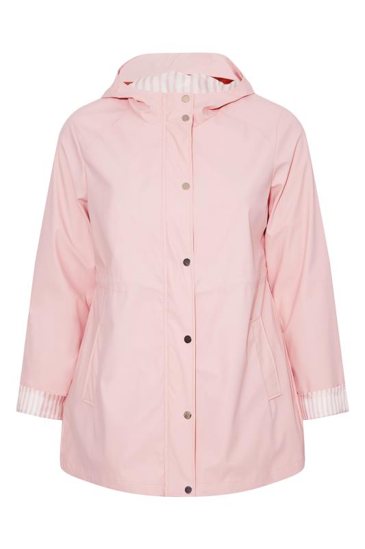 Plus Size Light Pink Raincoat | Yours Clothing  7
