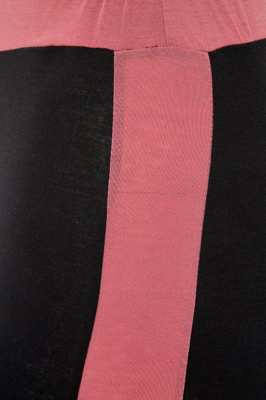 LIMITED COLLECTION Black & Pink Colour Block Leggings_S.jpg