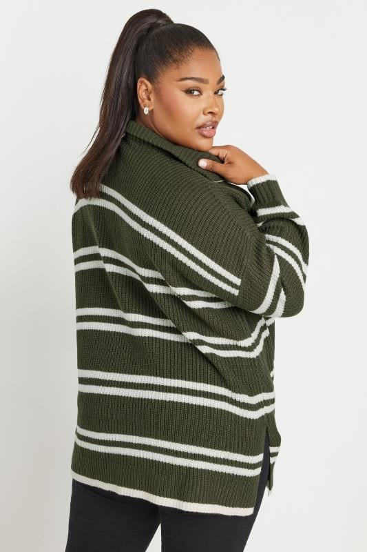 Green stripe jumper hotsell