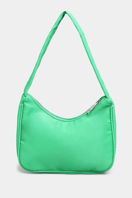 Bright Green Fabric Shoulder Bag | Yours Clothing 3